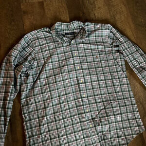 Men's Ralph Lauren Green Plaid Casual Button Down Shirt 2XLT